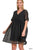 Josie Babydoll Swiss Dot Dress -Black