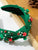Feeling Festive Embellished Headband - Green