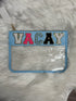 "Vacay" Chenille Letter Pouch
