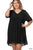 Grace Babydoll Puff Dot Dress - Black