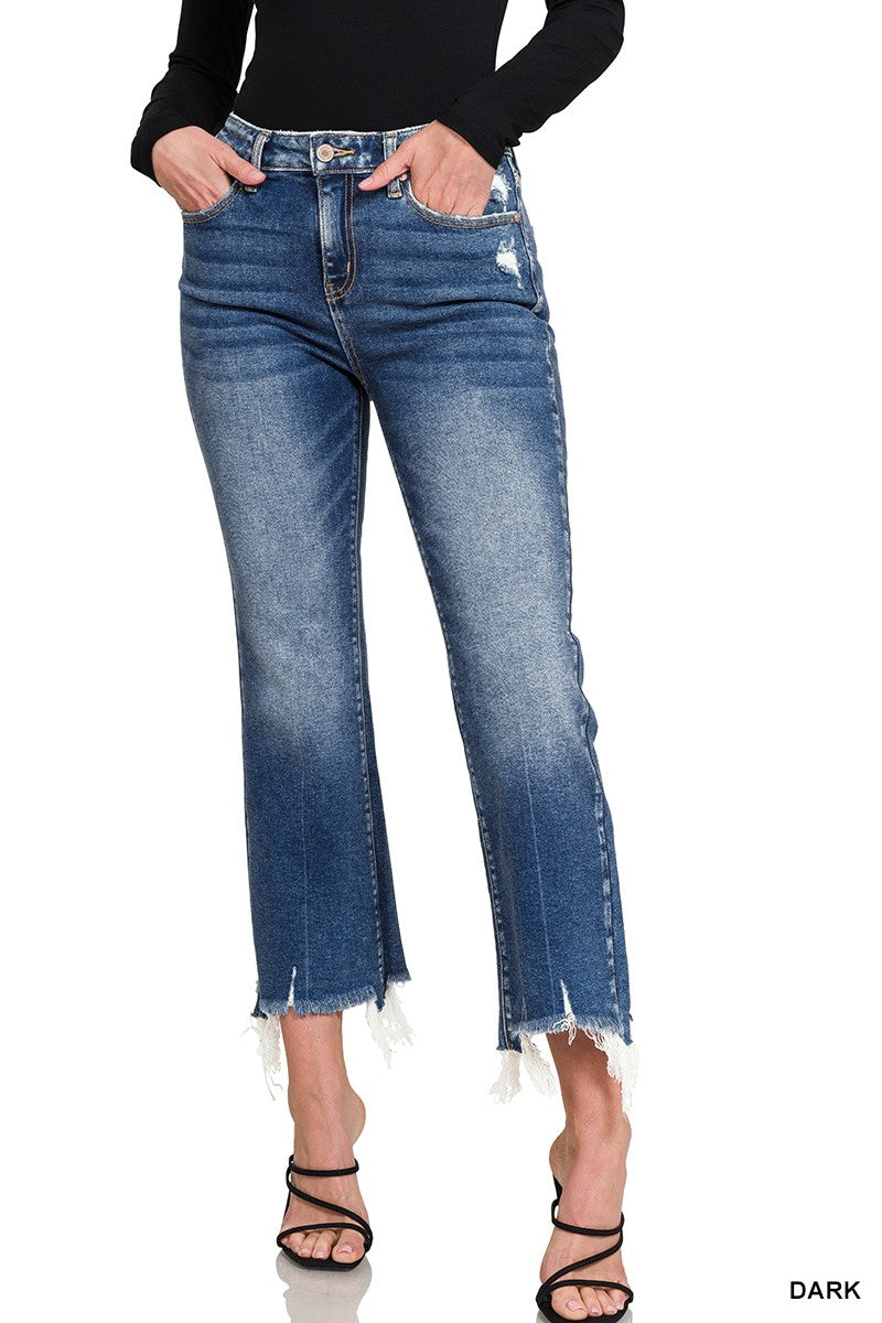 Zenana Kick Crop Flare Jeans – Something Special Boutique