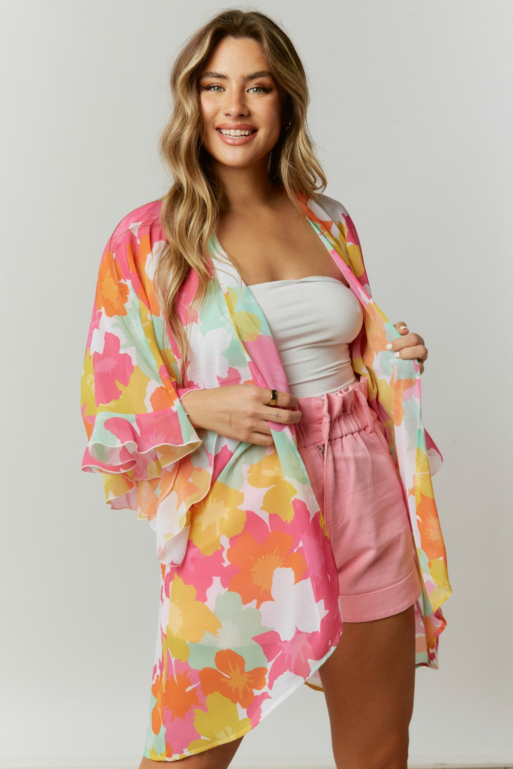 Aloha Floral Print Chiffon Kimono – Something Special Boutique