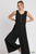 Cutest Textured Knit Jumpsuit - Black