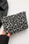 Leopard Canvas Travel Clutch Bag - Black