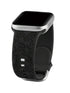 42-45MM Floral Silicone Watch Band - Black