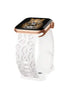 42-45MM Leopard Silicone Watch Band - White