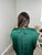 Party in the Back Satin Blouse - Dk Green