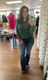 Get Your Cozy On Sweater - Dk Green