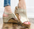 Corkys Carley Antique Gold Wedge