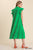 Nicole Ruffle Sleeve Midi Dress - Kelly Green