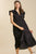 Nicole Ruffle Sleeve Midi Dress - Black