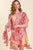 Libby Mixed Print Kimono - Pink Mix