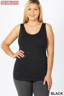 CURVY SCOOP NECK SEAMLESS TANK TOP – Something Special Boutique