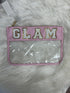 "GLAM" Chenille Letter Pouch