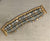 38-40mm Beaded Watch Band - Gray & Gold