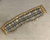38-40mm Beaded Watch Band - Gray & Gold