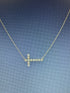 Floral Cross Necklace - Gold